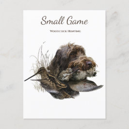 Cartão Postal Cão-de-pássaro, caça à galinha