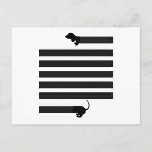 Cartão Postal cão de salsicha-do-mar