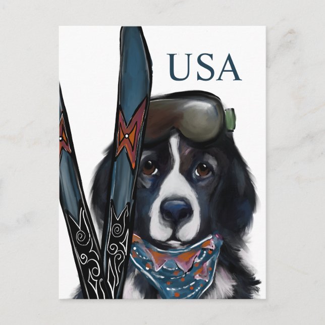 CARTÃO POSTAL CÃO DE TERRA NOVA (Frente)