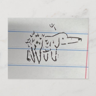 Cartão Postal Cão dente-de-leão