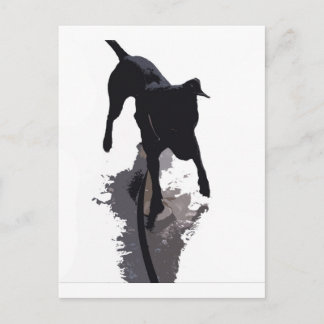 Cartão Postal cão e sombra posterizados