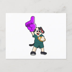 Cartão Postal Cão em Esportes de Futebol