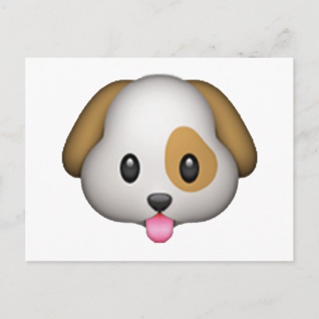 Cartão Postal Cão - Emoji (Frente)