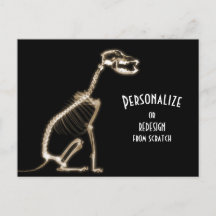 Cão Esqueleto de Raio X - Sepia