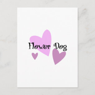 Cartão Postal Cão Flor