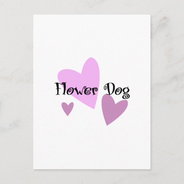 Cartão Postal Cão Flor (Frente)