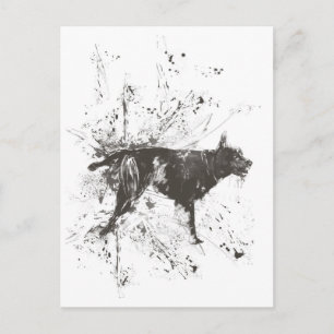 Cartão Postal Cão mau