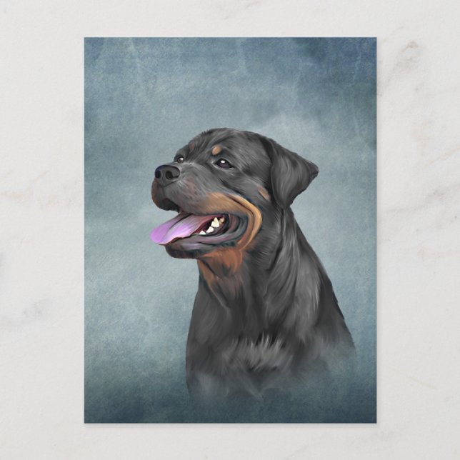 Cartão Postal Cão Rottweiler (Frente)