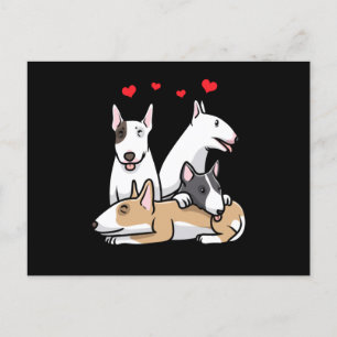 Cartão Postal Cão-Terrier Miniatura Bull