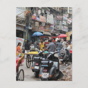Cartão Postal Caos em Delhi