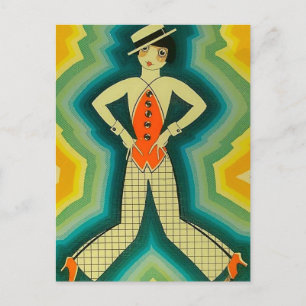 Cartão Postal Capa Art Déco “Dancer” de Jose Carlos