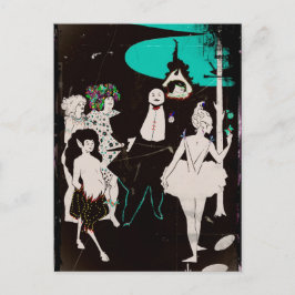 Cartão Postal Capa com Faun e Ballerina
