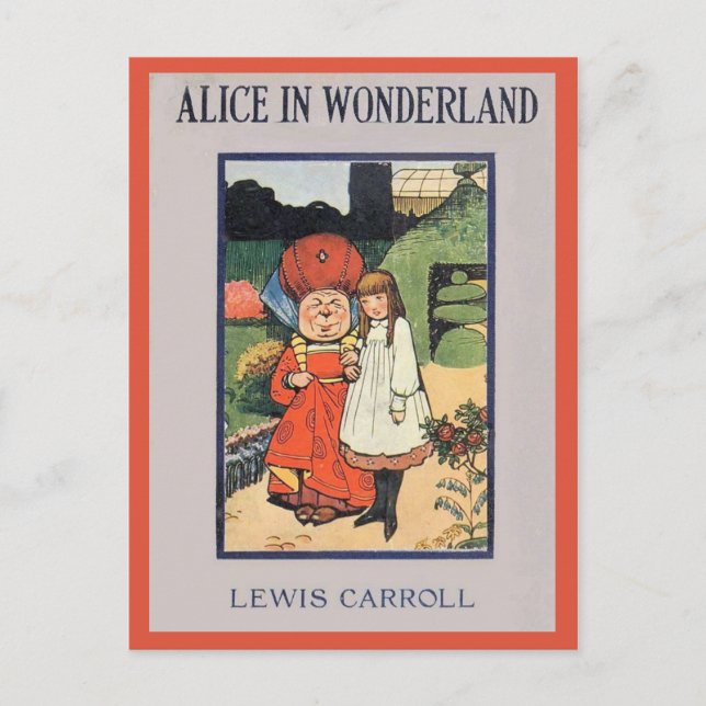 Cartão Postal Capa de Alice no País das Maravilhas (Frente)