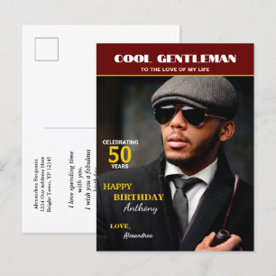 Cartão Postal Capa de Foto da Revista de Aniversário Personaliza