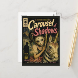 Cartão Postal Capa de Livro de Fantasia e Terror Carousel of Sha