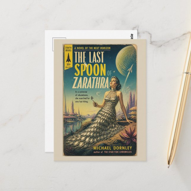 Cartão Postal Capa de Livro de Ficção Científica A Última Colher (Frente/Verso In Situ)