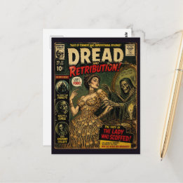 Cartão Postal Capa de Livro Vintage de Terror Falso Não Dou uma