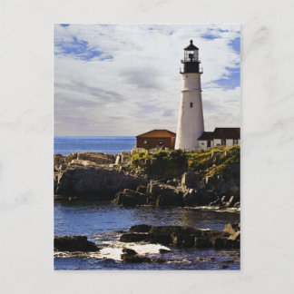 Cartão Postal capa de luz da portland elizabeth maine