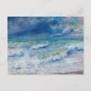 Cartão Postal Capa de Mar Azul por Impressionista Renoir