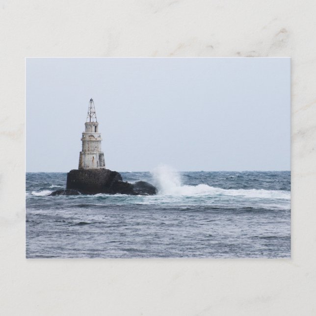 Cartão Postal Capa de mar com farol (Frente)