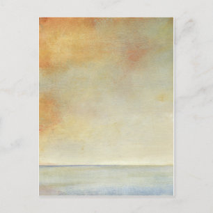 Cartão Postal Capa de mar com Sunset Laranja Tranquilo