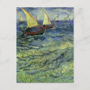 Cartão Postal Capa de mar em Saintes Maries por Vincent van Gogh