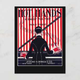 Cartão Postal Capa de Música Hot Hands Rag