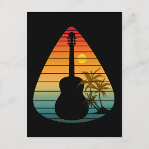 CARTÃO POSTAL CAPA DE VIOLÃO TENDÊNCIA PÔR DO SOL