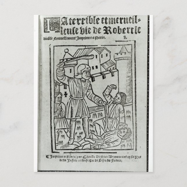 Cartão Postal Capa do título de 'La Terrible et Merveilleuse' (Frente)