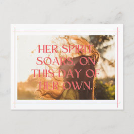 Cartão Postal Capacitar a Mulher Gráfico: Celebrando a Liberdade