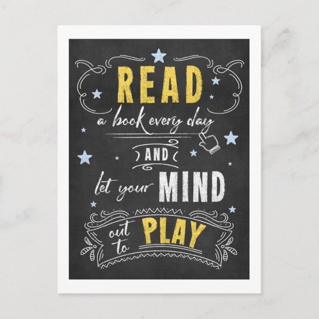 Cartão Postal Capas de livros em outdoor Leia um livro (Frente)