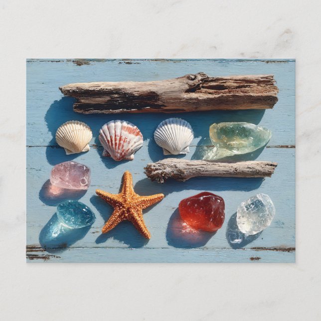 Cartão Postal Capas de peixe-espada e vidro do mar (Frente)