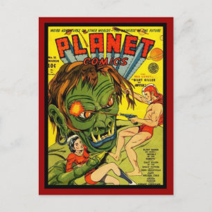 Cartão Postal Capas de Revistas em Quadrinhos Antigas em Postais
