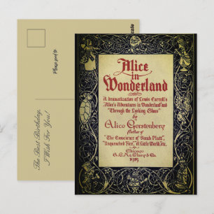 Cartão Postal Capas do Livro da Alice no País das Maravilhas