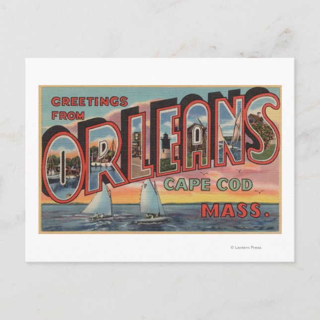 Cartão Postal Cape Cod, Massachusetts (Orleans) (Frente)