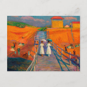 Cartão Postal Cape Cod Pier por William Glackens