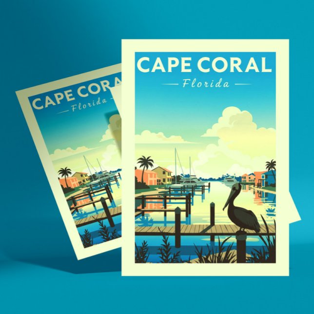 Cartão Postal Cape Coral Florida Antigo (Criador carregado)
