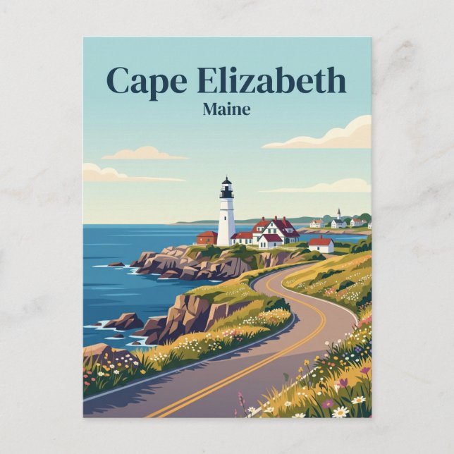 Cartão Postal Cape Elizabeth EUA (Frente)