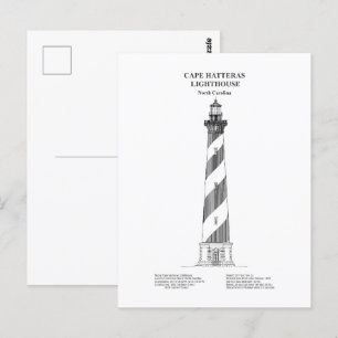 Cartão Postal Cape Hatteras Lighthouse - Carolina do Norte - BD