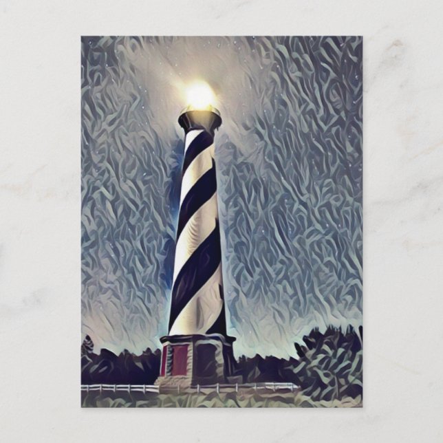 Cartão Postal Cape Hatteras Lighthouse Outer Banks OBX NC (Frente)