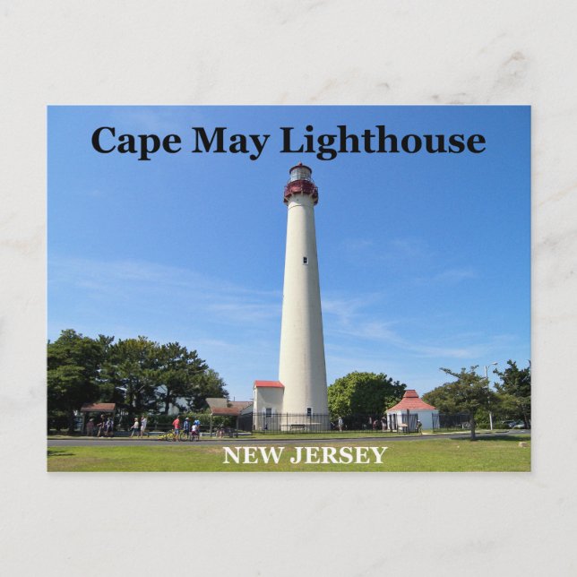 Cartão Postal Cape May Lighthouse, Cartão-postal de Nova Jersey (Frente)