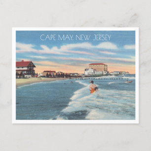 Cartão Postal Cape May, New Jersey Vintage Beach Scene