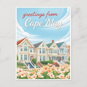 Cartão Postal Cape May, Nova Jersey – Casas Vitorianas