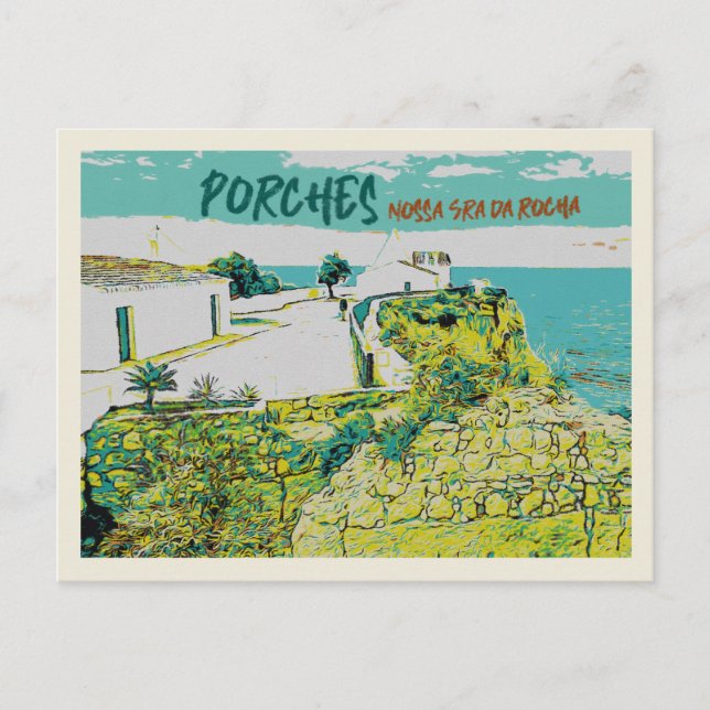 Cartão Postal Capela de Nossa Senhora da Rocha, Algarve, Portuga (Frente)