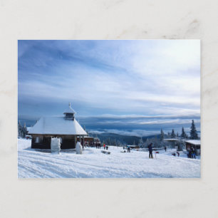 Cartão Postal Capela na Montanha da Neve dos Alpes