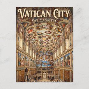Cartão Postal Capela Sistina Cidade do Vaticano