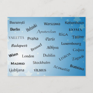 Cartão Postal Capitais da União Europeia