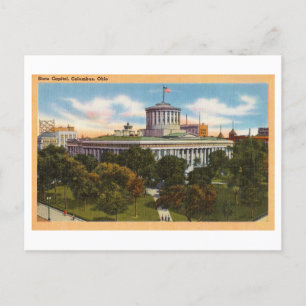 Cartão Postal Capital do Estado da Vintage em Columbus, Ohio