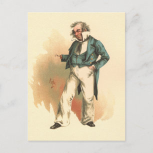 Cartão Postal Capitão Cuttle de Dombey e Son