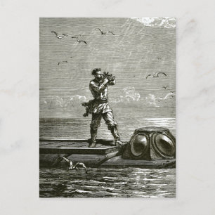 Cartão Postal Capitão Nemo de 20000 ligas sob o mar